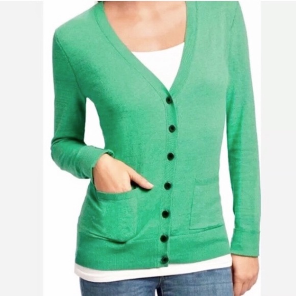 CAbi Sweaters - CAbi Billi Cardigan Button Sweater Green Size XS